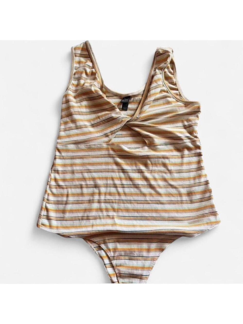 Wild Fable Women's Orange and Multi Bodysuit